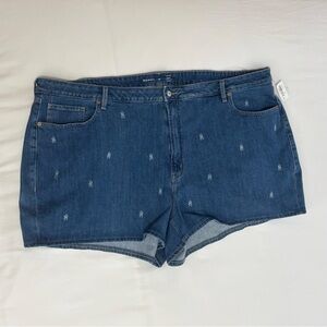 NWT Old Navy Women's Curvy High-Waisted OG Floral Print Jean Shorts 3" , Size 30